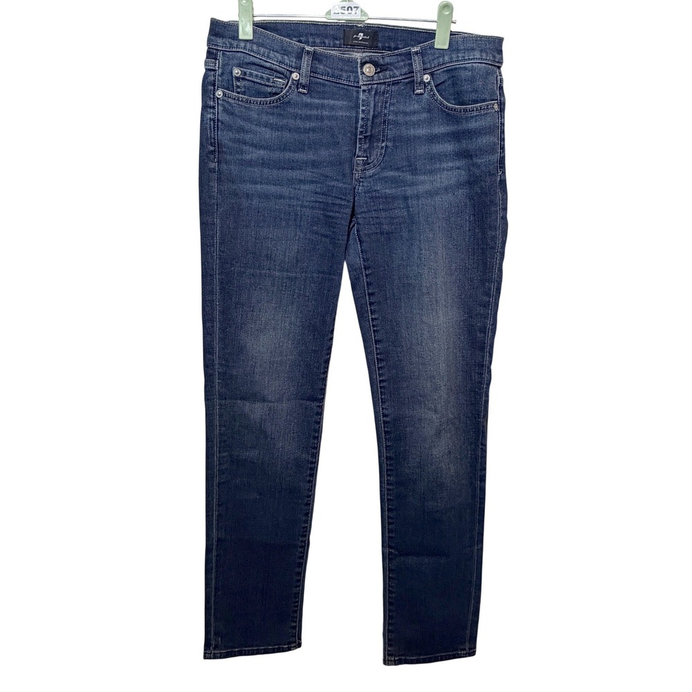 7 For All Mankind Reissue Roxanne Jeans Womens 28 Blue Slim Straight Denim
